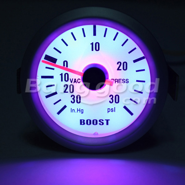 Auto-Car-Mechanical-Boost-Vacuum-Gauge-Autometer-Ultra-Lite-Silver-62797