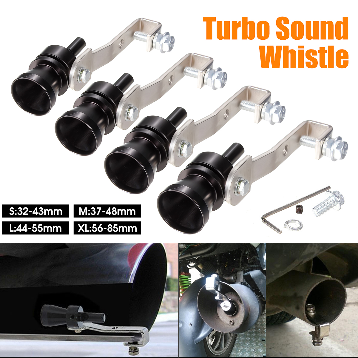 Black-Exhaust-Turbo-Whistle-Pipe-Sound-Muffler-Blow-Off-Valve-Bov-912673