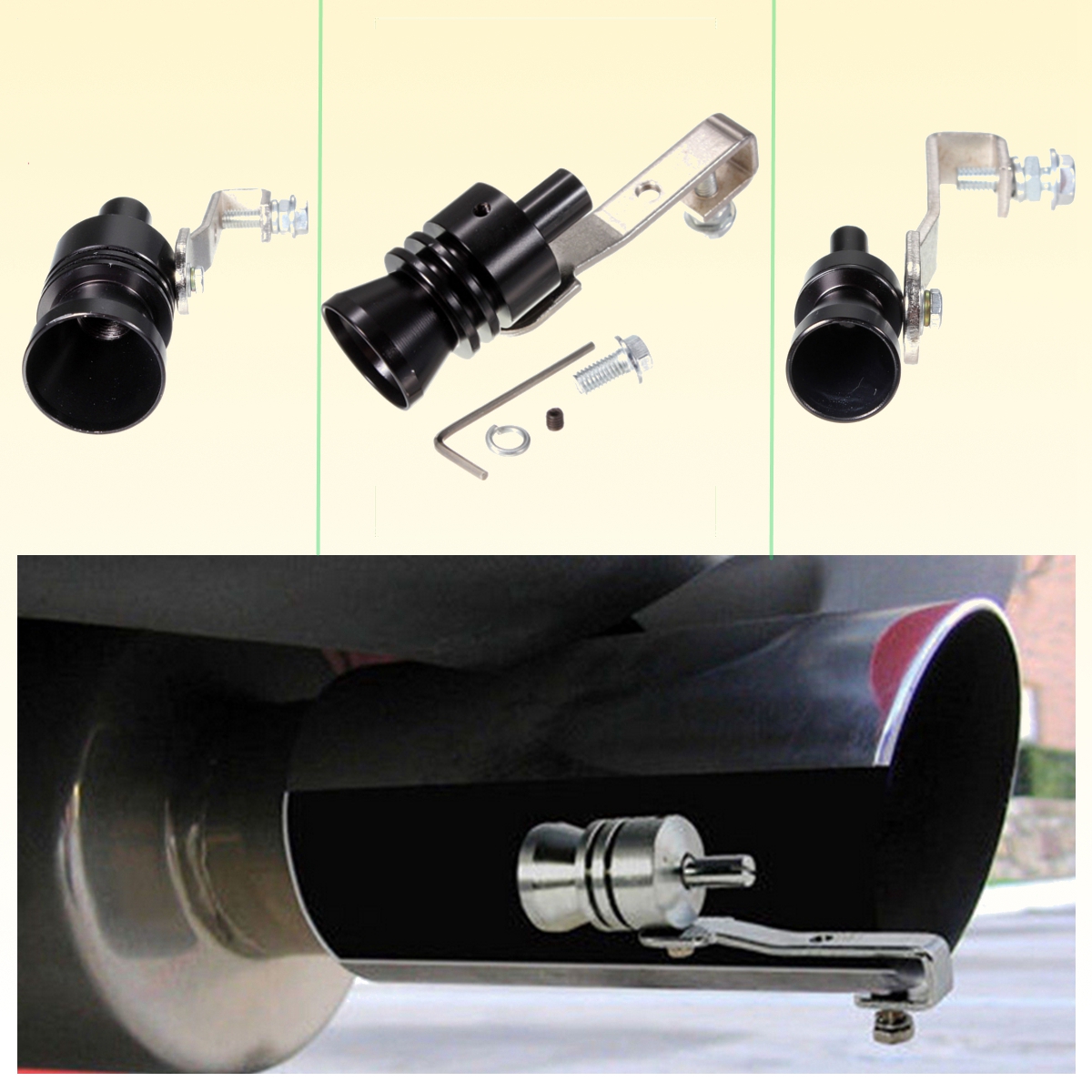 Black-Exhaust-Turbo-Whistle-Pipe-Sound-Muffler-Blow-Off-Valve-Bov-912673