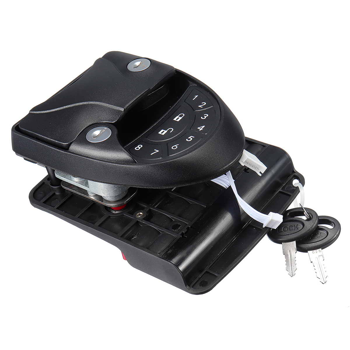 Black-RV-Keyless-Entry-Door-Lock-Latch-Handle-Knob-Deadbolt-Camper-Trailer-1382866