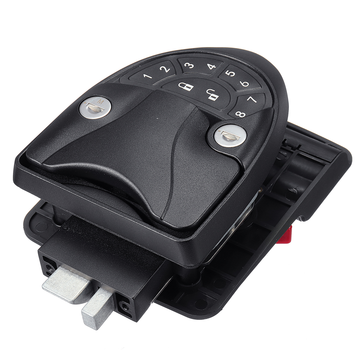 Black-RV-Keyless-Entry-Door-Lock-Latch-Handle-Knob-Deadbolt-Camper-Trailer-1382866