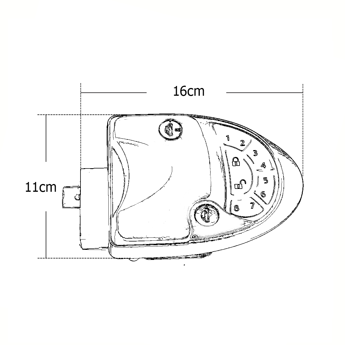 Black-RV-Keyless-Entry-Door-Lock-Latch-Handle-Knob-Deadbolt-Camper-Trailer-1382866