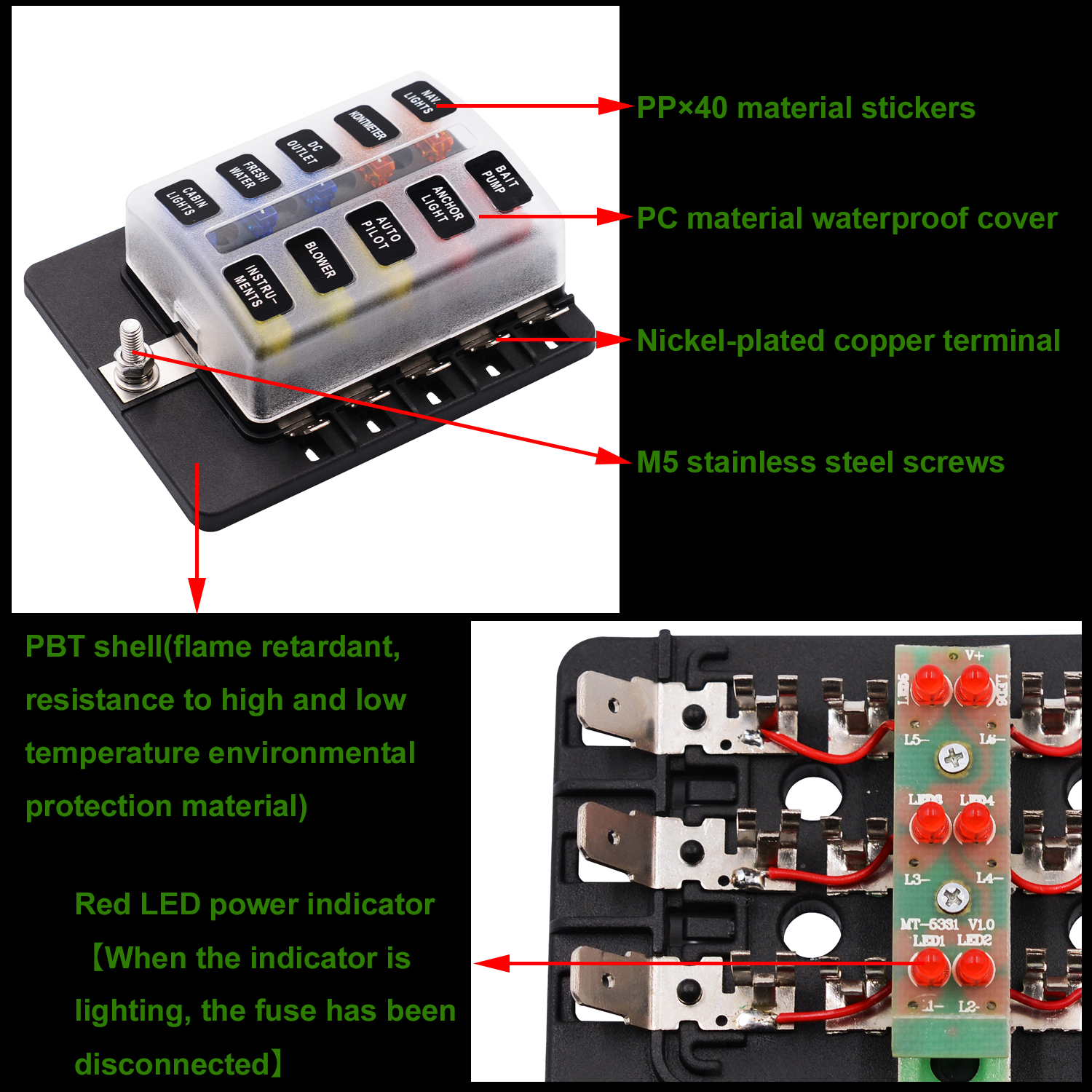 CS-579B3-10-Way-Blade-Fuse-Box-Holder-with-LED-Warning-Light-for-Car-Marine-Trike-12V-24V-1177668
