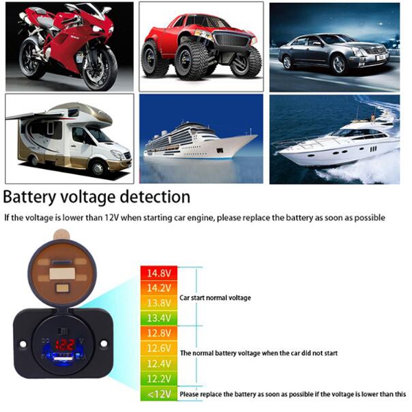 Car-Charger-USB-Port-DC12-24V--LED-Digital-Display-Volt-Meterr-Waterproof-1193870