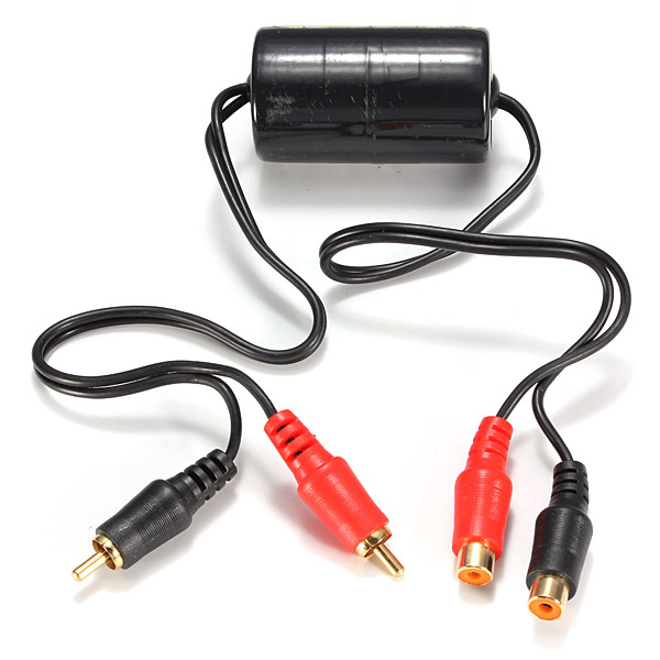 Car-RCA-Audio-Noise-Filter-Ground-Loop-Isolator-Suppressor-Remover-908614