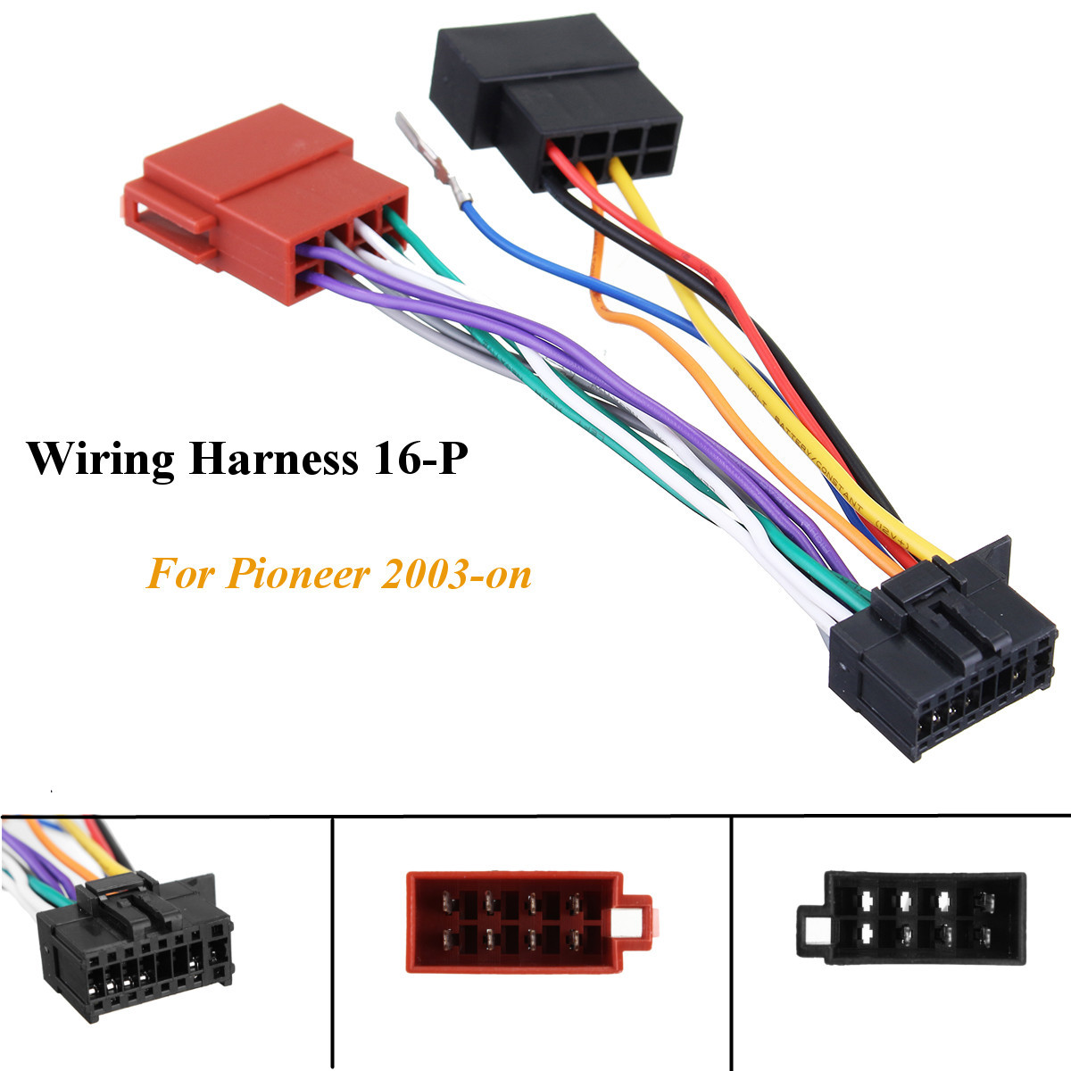 Car-Stereo-Radio-Player-ISO-Wiring-Harness-Connector-16Pin-for-Pioneer-2003-on-1210408