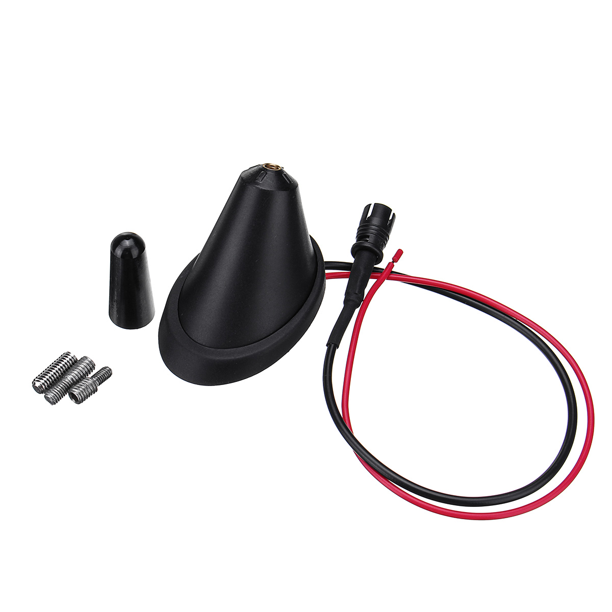 Car-Universal-Vehicle-3cm-Short-Rod-Roof-Antenna--Raku-2-Sockets-with-Amplifier-Set-1486035