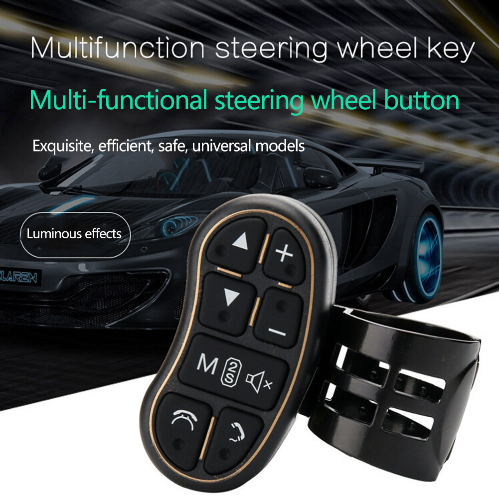 Car-Wireless-Handsfree-bluetooth-Steering-Wheel-Remote-Control-8-Button-DVD-Player-with-Audio-Volume-1399785