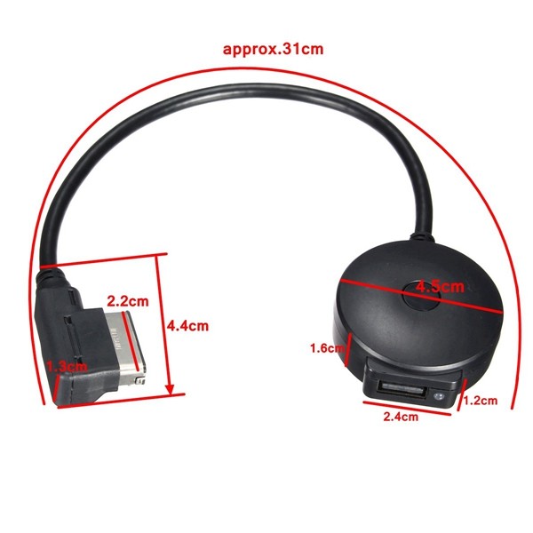 Car-Wireless-bluetooth-v40-Music-Adapter-Wiring-Harness-USB-Charger-for-Audi-VW-1022377
