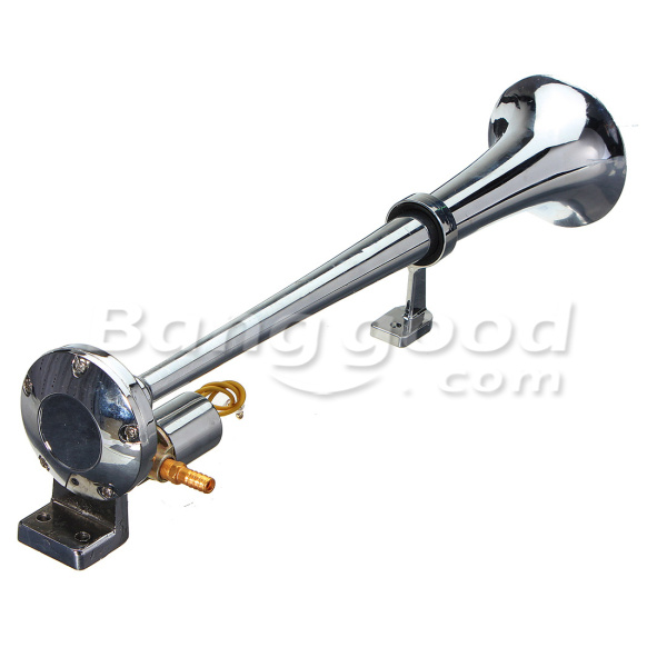 Chrome-Single-Trumpet-Air-Horn-Trucks-Lorry-Automobiles-Boat-69017