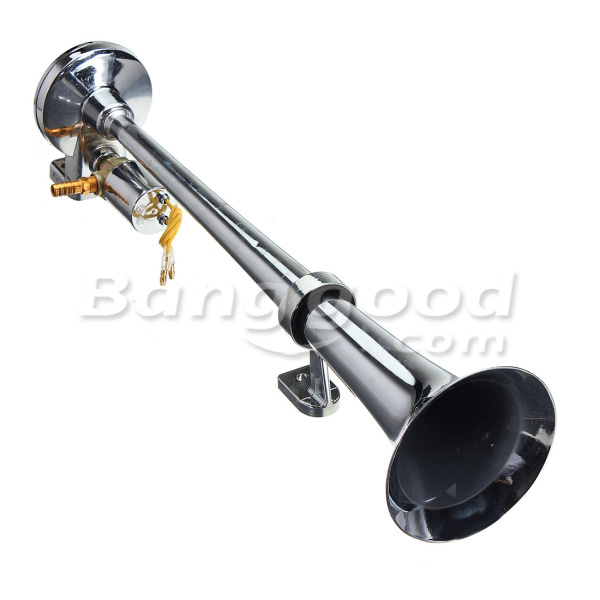 Chrome-Single-Trumpet-Air-Horn-Trucks-Lorry-Automobiles-Boat-69017