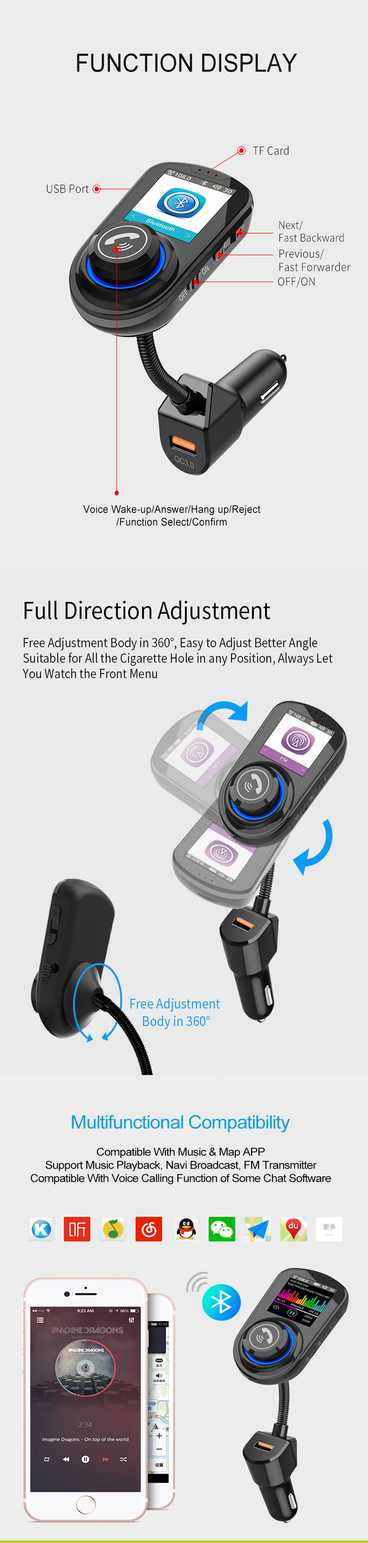 Dual-USB-5V-Output-Car-Bluetooth-V50-MP3-Player-Support-U-Disk--TF---Card-1535562