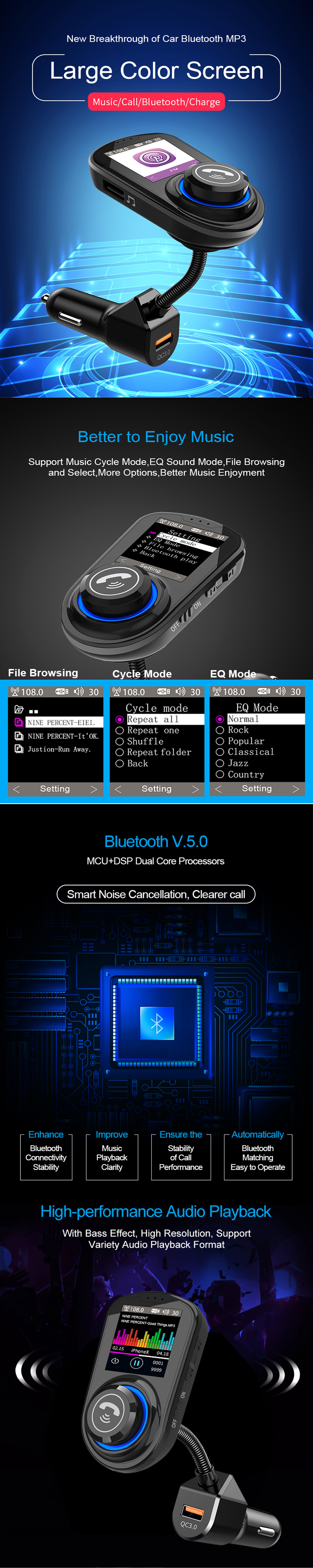 Dual-USB-5V-Output-Car-Bluetooth-V50-MP3-Player-Support-U-Disk--TF---Card-1535562