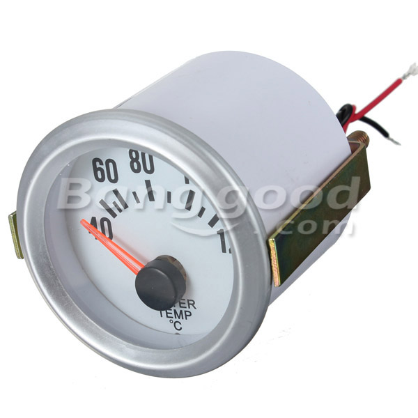 Electrical-Water-Temp-Gauge-With-White-Face-Blue-LED--Temperature-New-62112