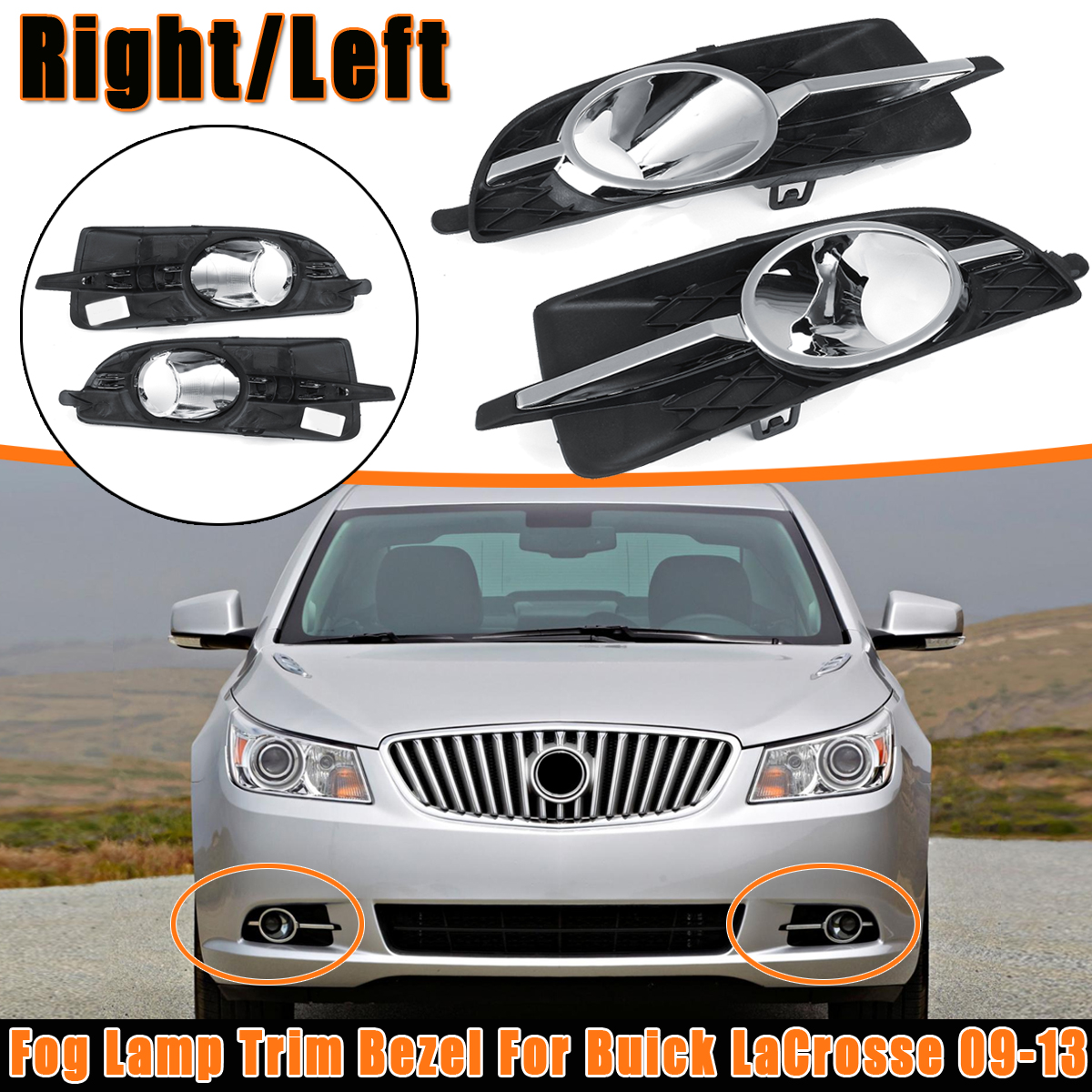 Front-Bumper-Protector-Lower-Fog-Light-Lamp-Trim-Bezel-For-Buick-LaCrosse-2009-2013-1613731