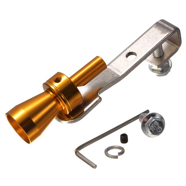 Gold-Exhaust-Fake-Turbo-Whistle-Pipe-Sound-Muffler-Blow-Off-Valve-Bov-912669