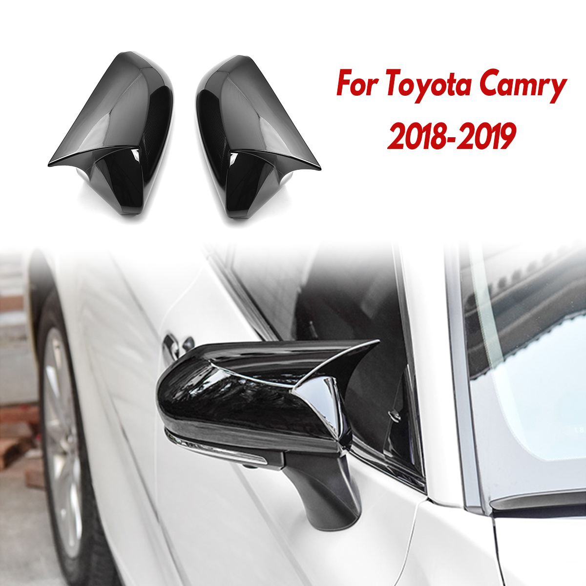 Horn-Glossy-Black-Rear-View-Side-Car-Mirror-Cover-Caps-Fit-For-Toyota-Camry-2018-Avalon-2019-C-HR-20-1627610