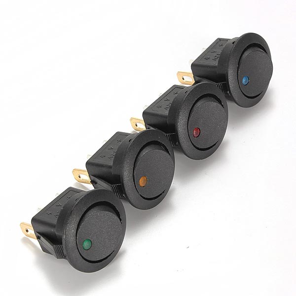 LED-Dot-Light-12V-Car-Boat-Auto-Round-Rocker-ON-OFF-SPST-Switch-909268