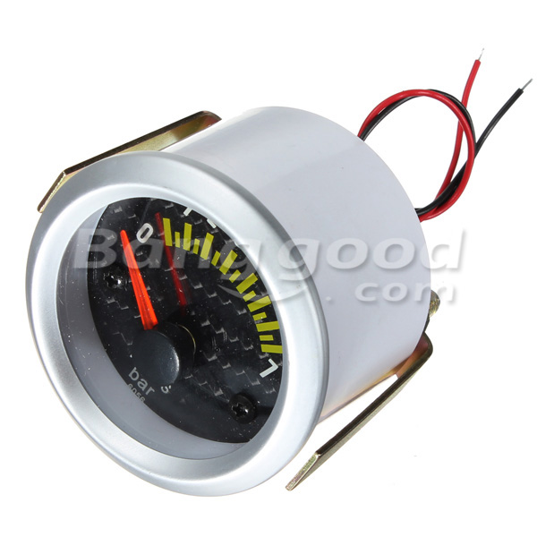 New-Electrical-Oil-Pressure-Gauge-Carbon-Fiber-Face-Yellow-LED-65030