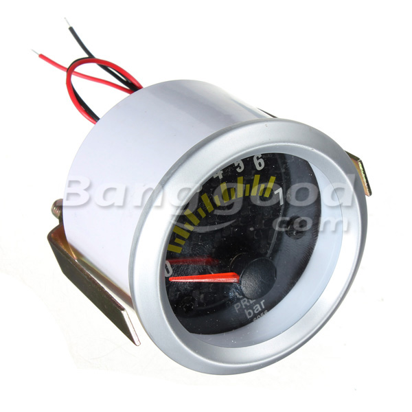 New-Electrical-Oil-Pressure-Gauge-Carbon-Fiber-Face-Yellow-LED-65030