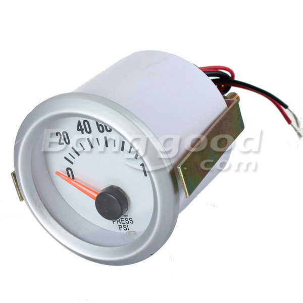 New-Electrical-Oil-Pressure-Gauge-White-Face-Blue-LED-62111