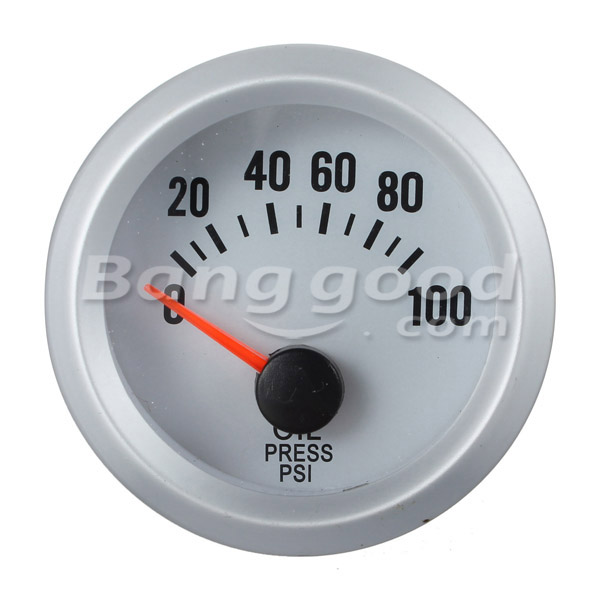 New-Electrical-Oil-Pressure-Gauge-White-Face-Blue-LED-62111