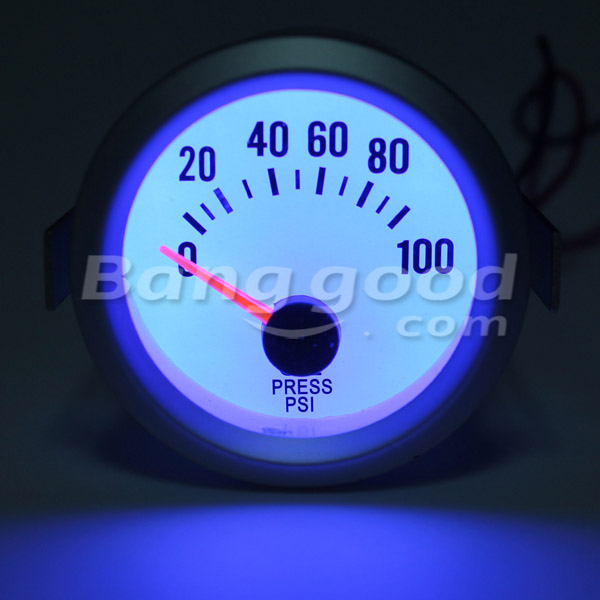New-Electrical-Oil-Pressure-Gauge-White-Face-Blue-LED-62111