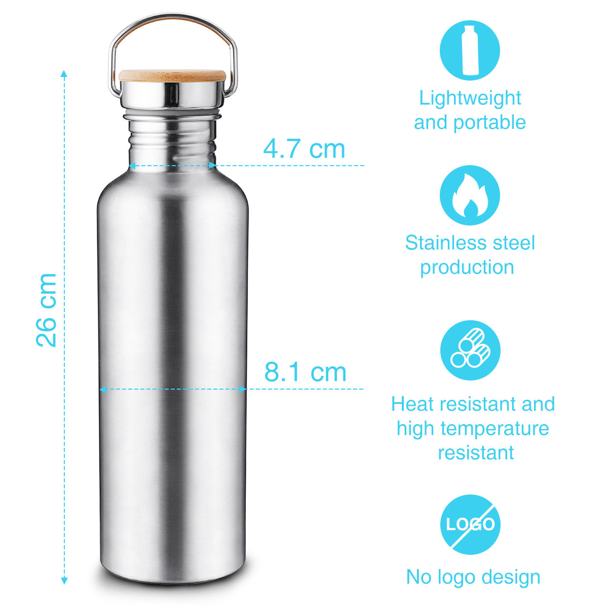 Portable-Stainless-Steel-Water-Bottle-Bamboo-Lid-Sports-Flasks-Leak-proof-Travel-Cycling-1000ML-Camp-1792973