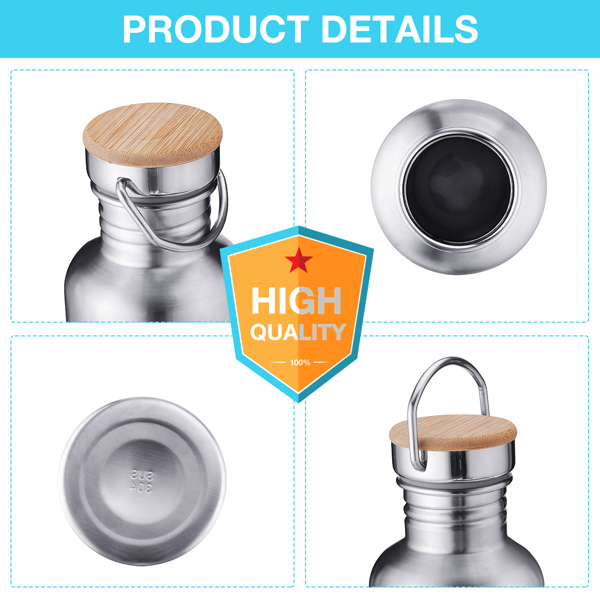 Portable-Stainless-Steel-Water-Bottle-Bamboo-Lid-Sports-Flasks-Leak-proof-Travel-Cycling-1000ML-Camp-1792973