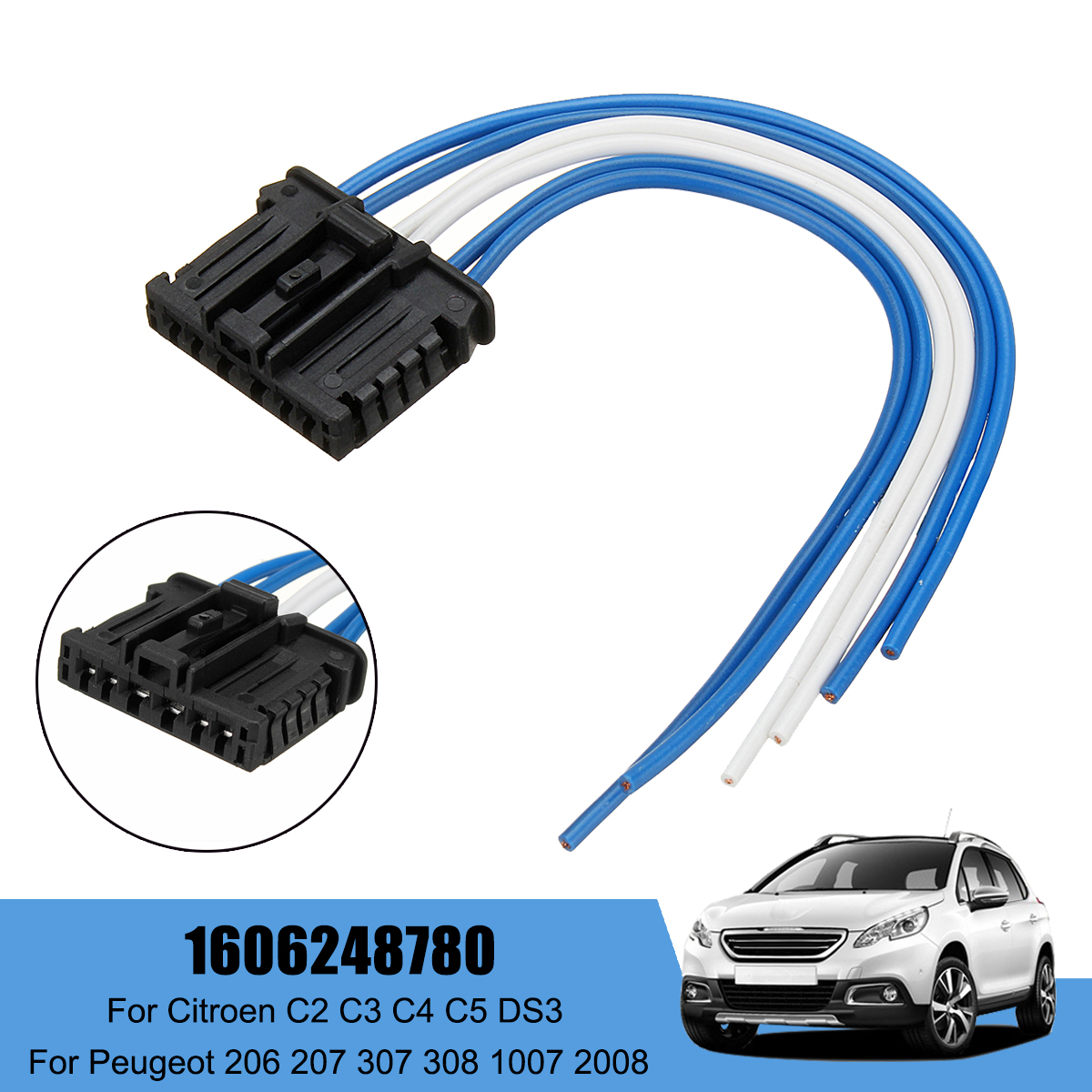 Rear-Tail-Light-Loom-Wiring-Harness-Connector-for-Peugeot-206-207-307-308-Citr0en-C3-C4-1343705