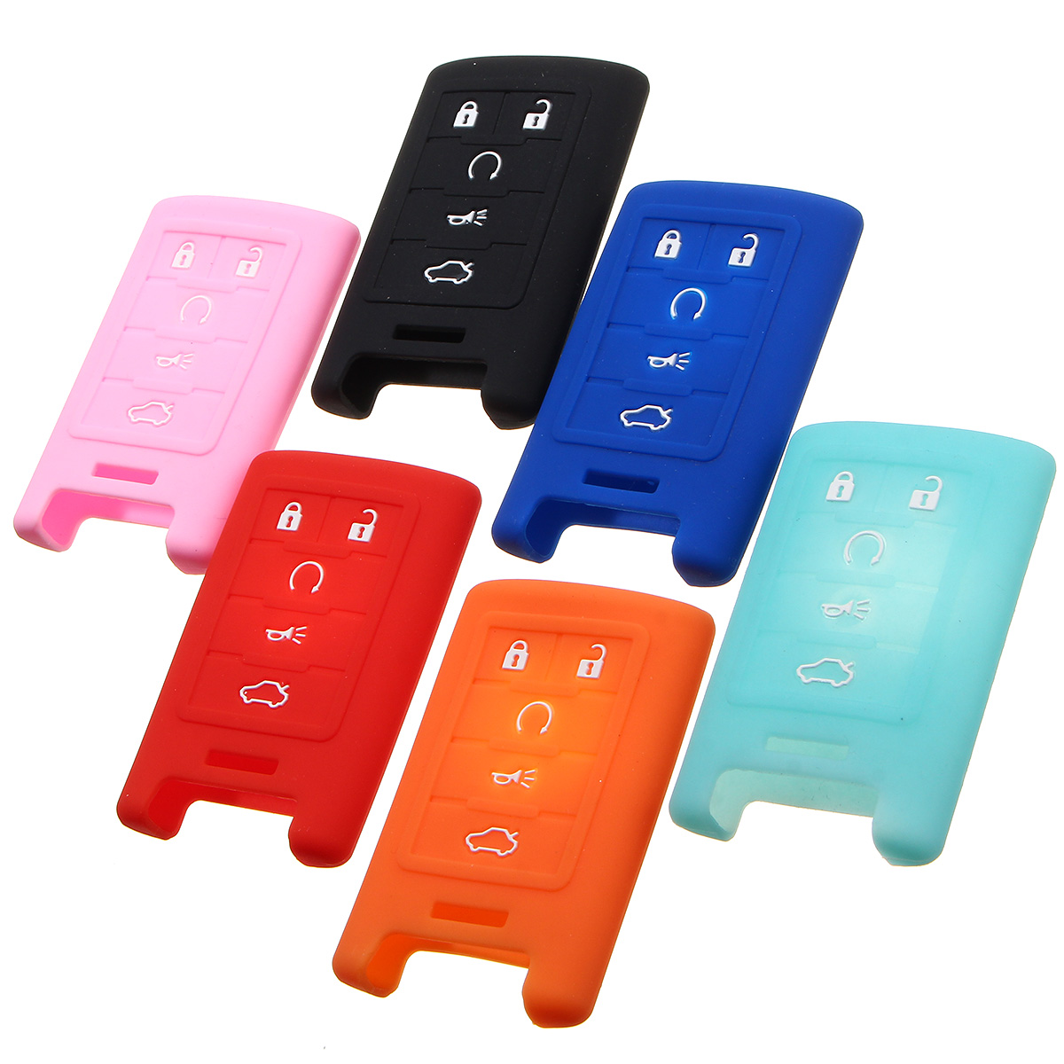 Silicone-5-Button-Remote-Key-Fob-Case-Cover-For-Cadillac-STS-ATS-DTS-CTS-XTS-SRX-1127699