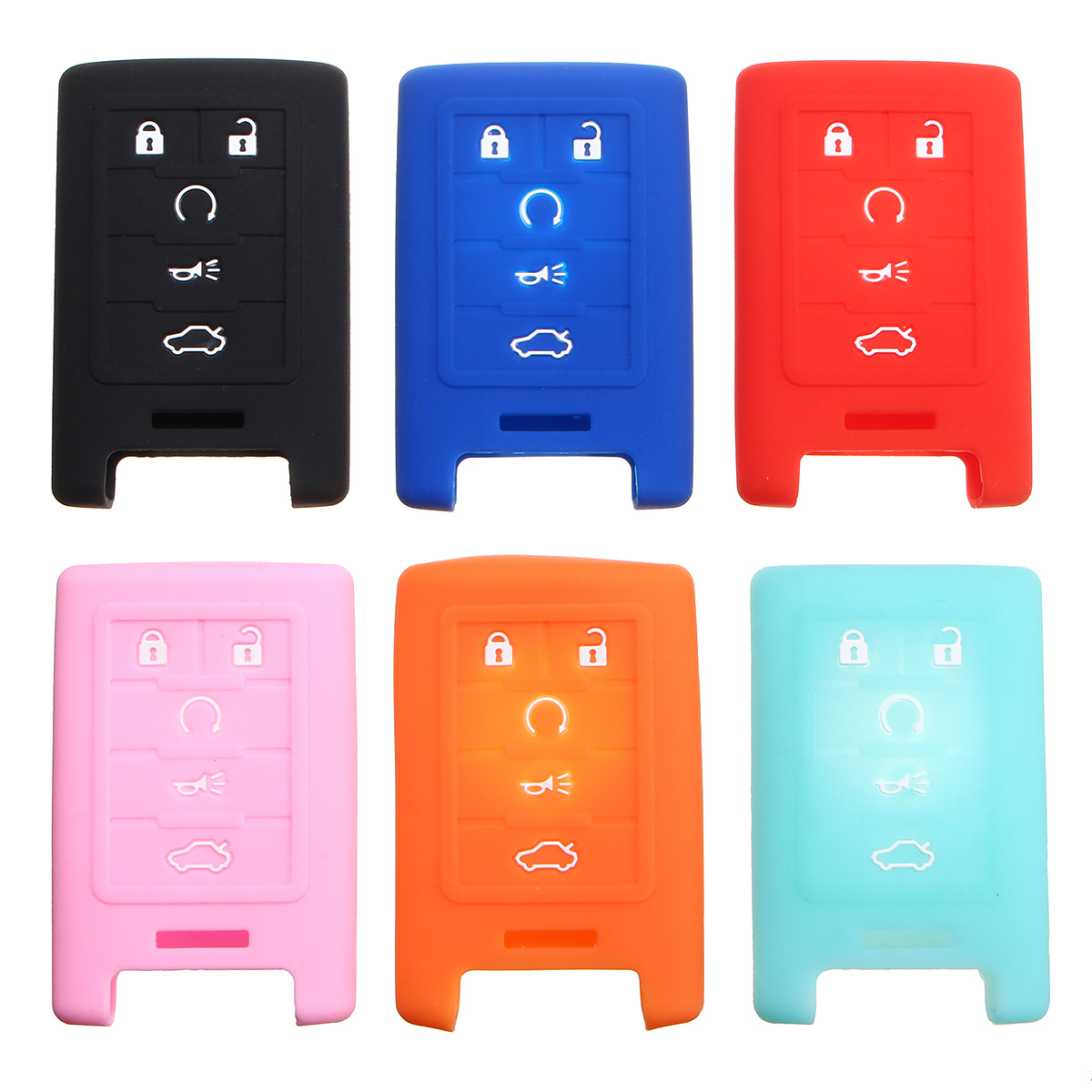 Silicone-5-Button-Remote-Key-Fob-Case-Cover-For-Cadillac-STS-ATS-DTS-CTS-XTS-SRX-1127699