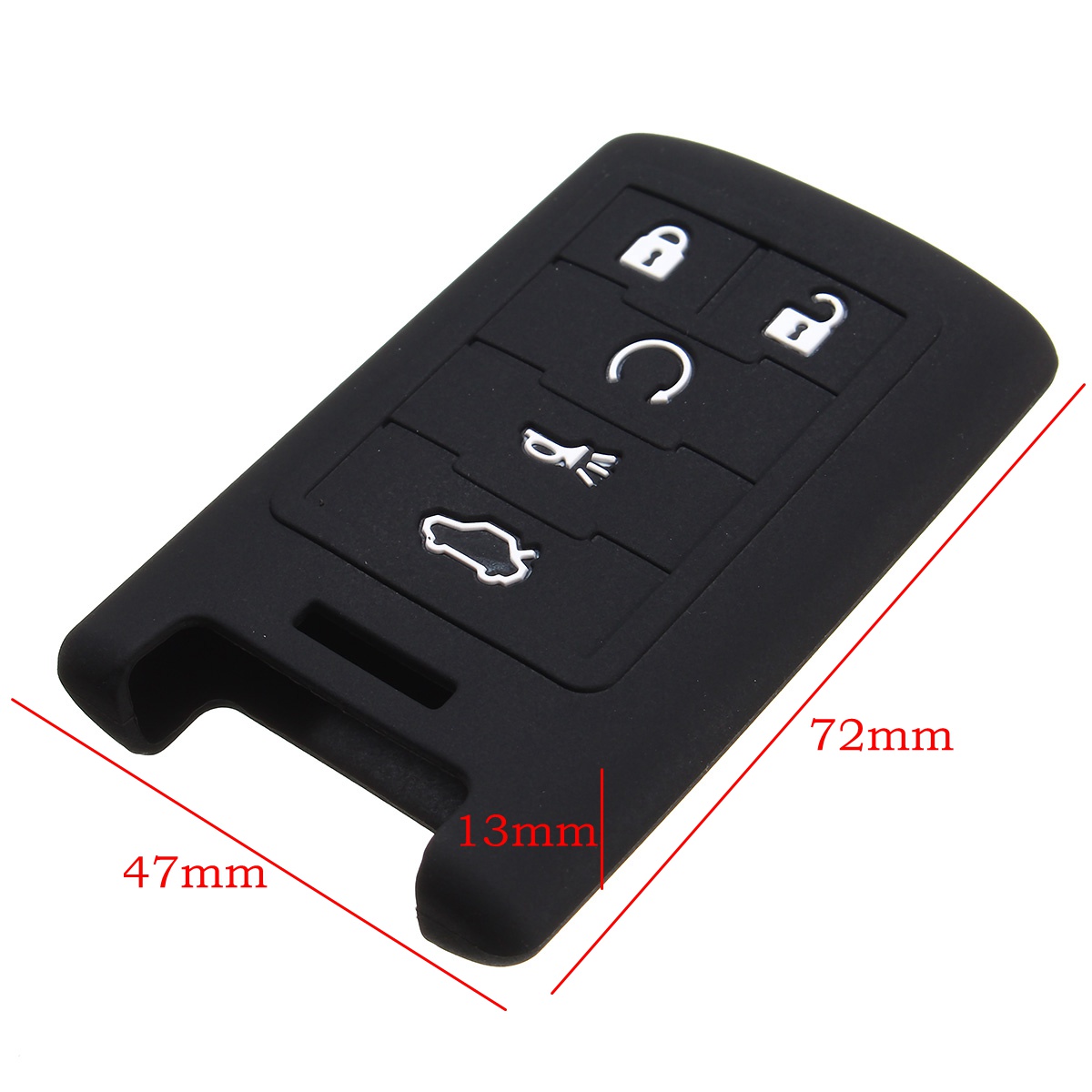 Silicone-5-Button-Remote-Key-Fob-Case-Cover-For-Cadillac-STS-ATS-DTS-CTS-XTS-SRX-1127699