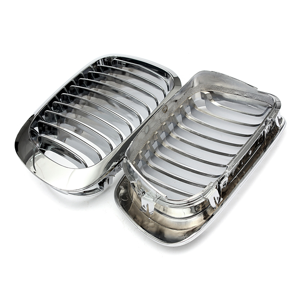 Silver-Front-Kidney-Grille-Grills-For-BMW-E46-3-Series-2-Door-99-06-967002