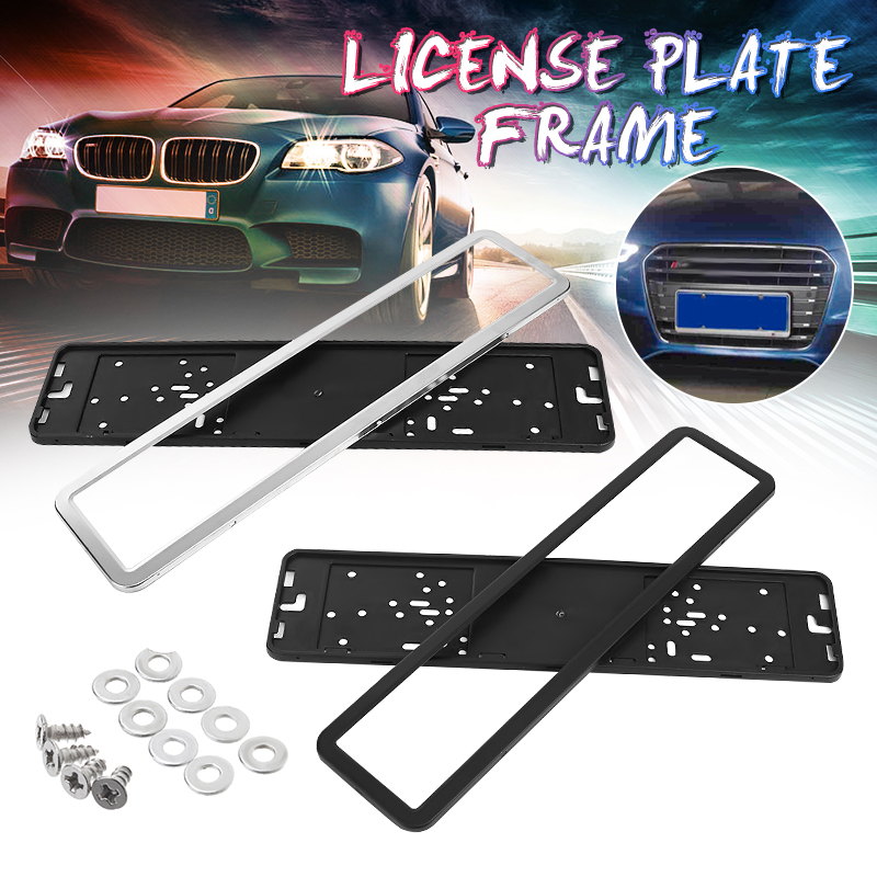 SliverBlack-Car-License-Plate-Frame-Holder-Stylish-Appearance-Durable-Frame-Hinged-1544376