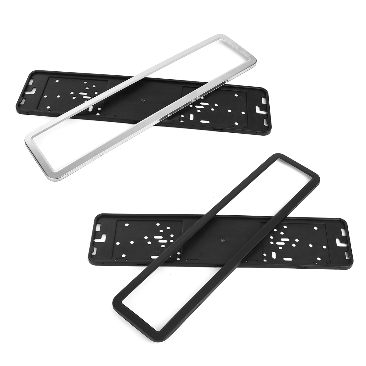 SliverBlack-Car-License-Plate-Frame-Holder-Stylish-Appearance-Durable-Frame-Hinged-1544376