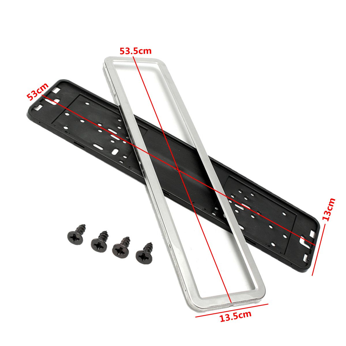 SliverBlack-Car-License-Plate-Frame-Holder-Stylish-Appearance-Durable-Frame-Hinged-1544376