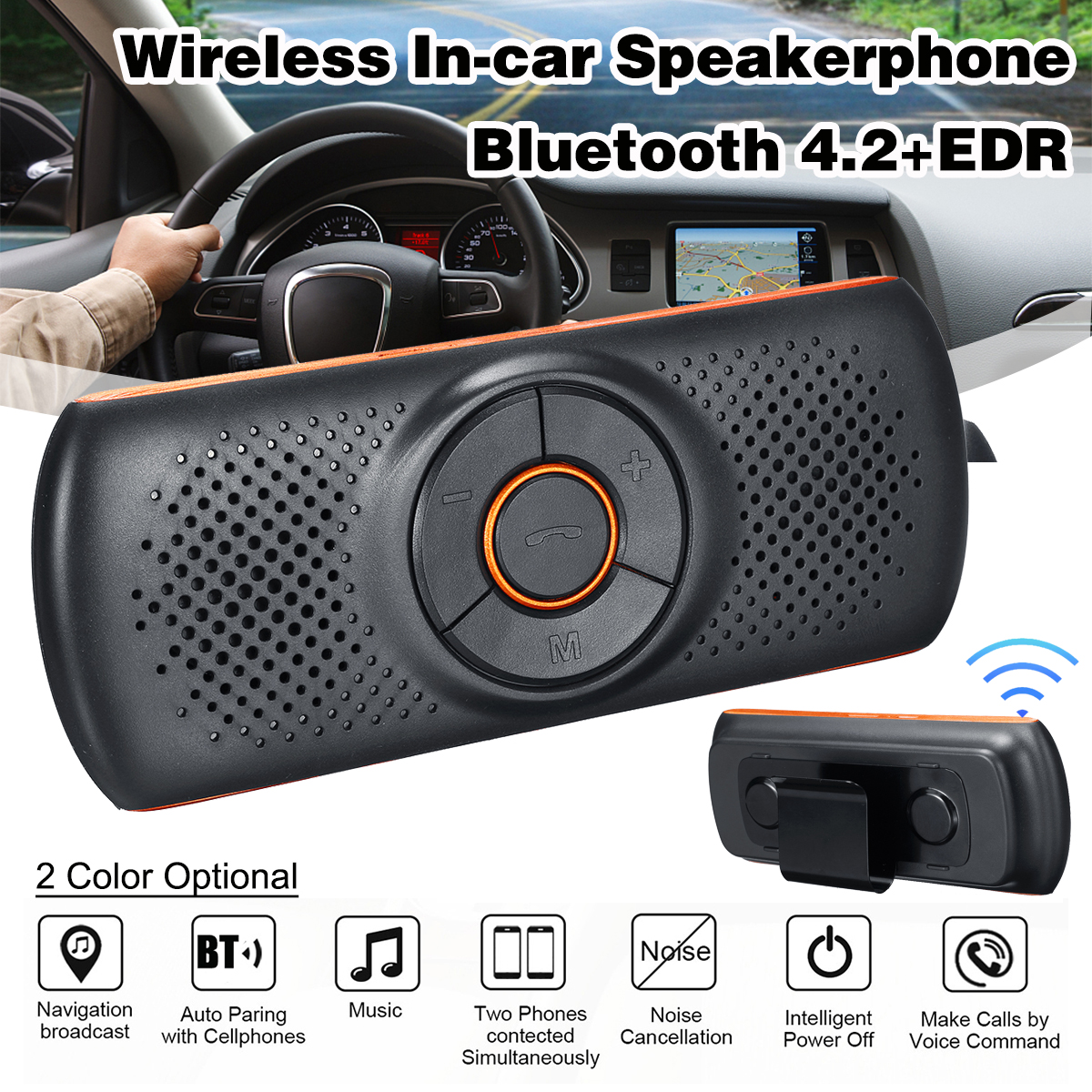 Sun-Visor-Car-bluetooth-Phone-Handsfree-Talker-Mobile-Music-Speaker-Player-1432618