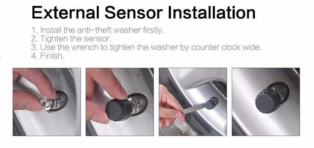 TPMS-Tire-Pressure-Alarm-Car-Solar-External-Sensor-Digital-USB-Auto-LCD-Color-Screen-1626607