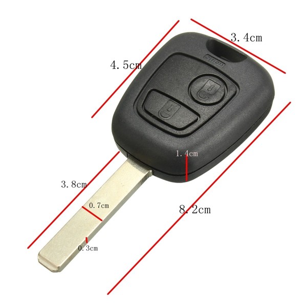 Two-Buttons-Remote-Full-Repair-Kit-Key-Fob-Case-For-TOYOTA-AYGO-1003247