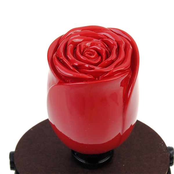 Universal--Red-Rose-Car-Gear-Stick-Shift-Knob-Lever-932583
