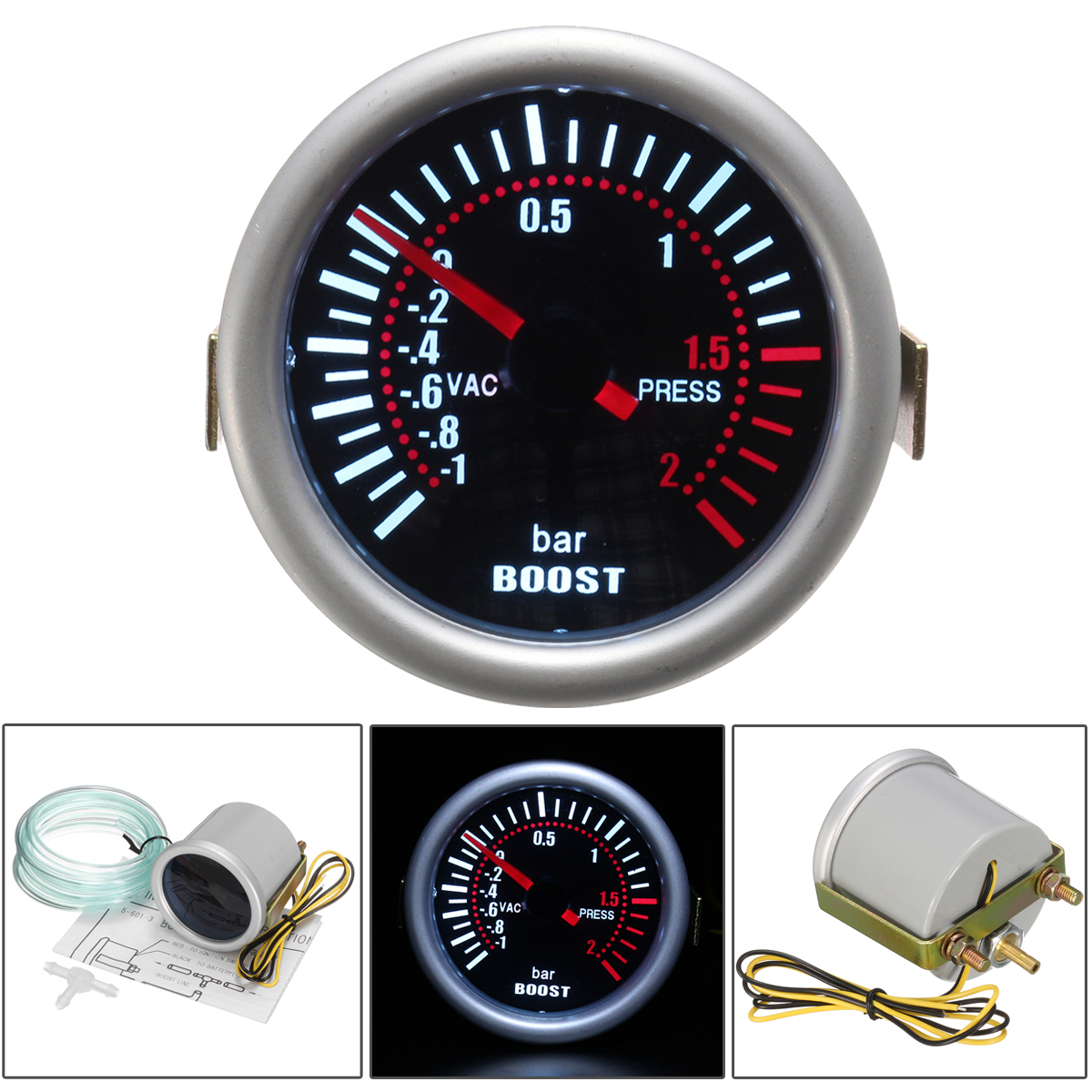 Universal-2-Inch-52mm-Car-Auto-LED-Digital-Smoke-Len-Boost-Bar-Gauge-Meter-12V-1179826
