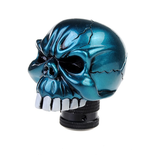 Universal-Car-Chrome-Skull-Gear-Stick-Shift-Knob-Lever-932584