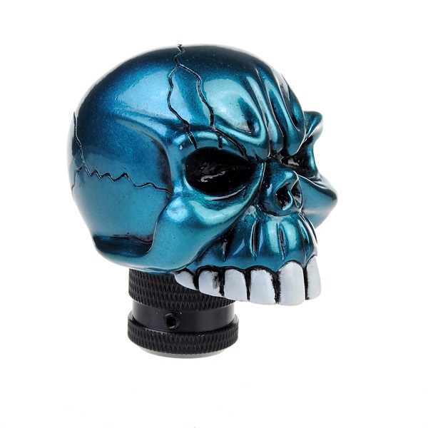 Universal-Car-Chrome-Skull-Gear-Stick-Shift-Knob-Lever-932584