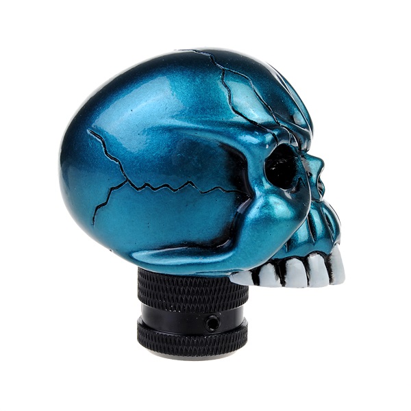 Universal-Car-Chrome-Skull-Gear-Stick-Shift-Knob-Lever-932584