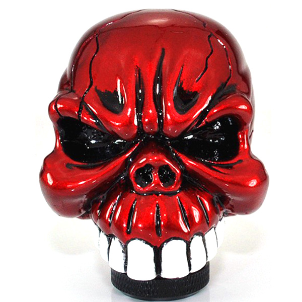 Universal-Car-Chrome-Skull-Gear-Stick-Shift-Knob-Lever-932584