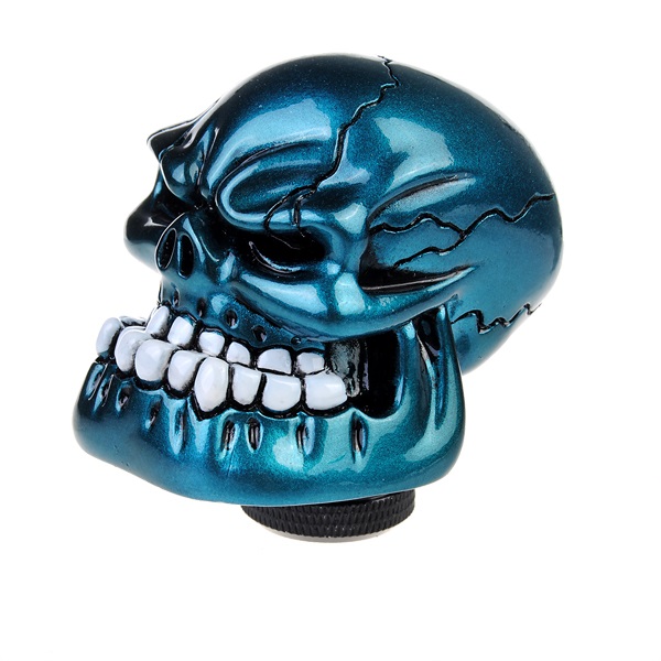 Universal-Car-Chrome-Skull-Gear-Stick-Shift-Knob-Lever-932586