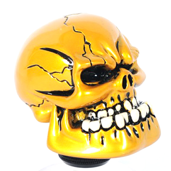Universal-Car-Chrome-Skull-Gear-Stick-Shift-Knob-Lever-932586