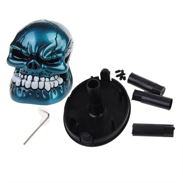 Universal-Car-Chrome-Skull-Gear-Stick-Shift-Knob-Lever-932586