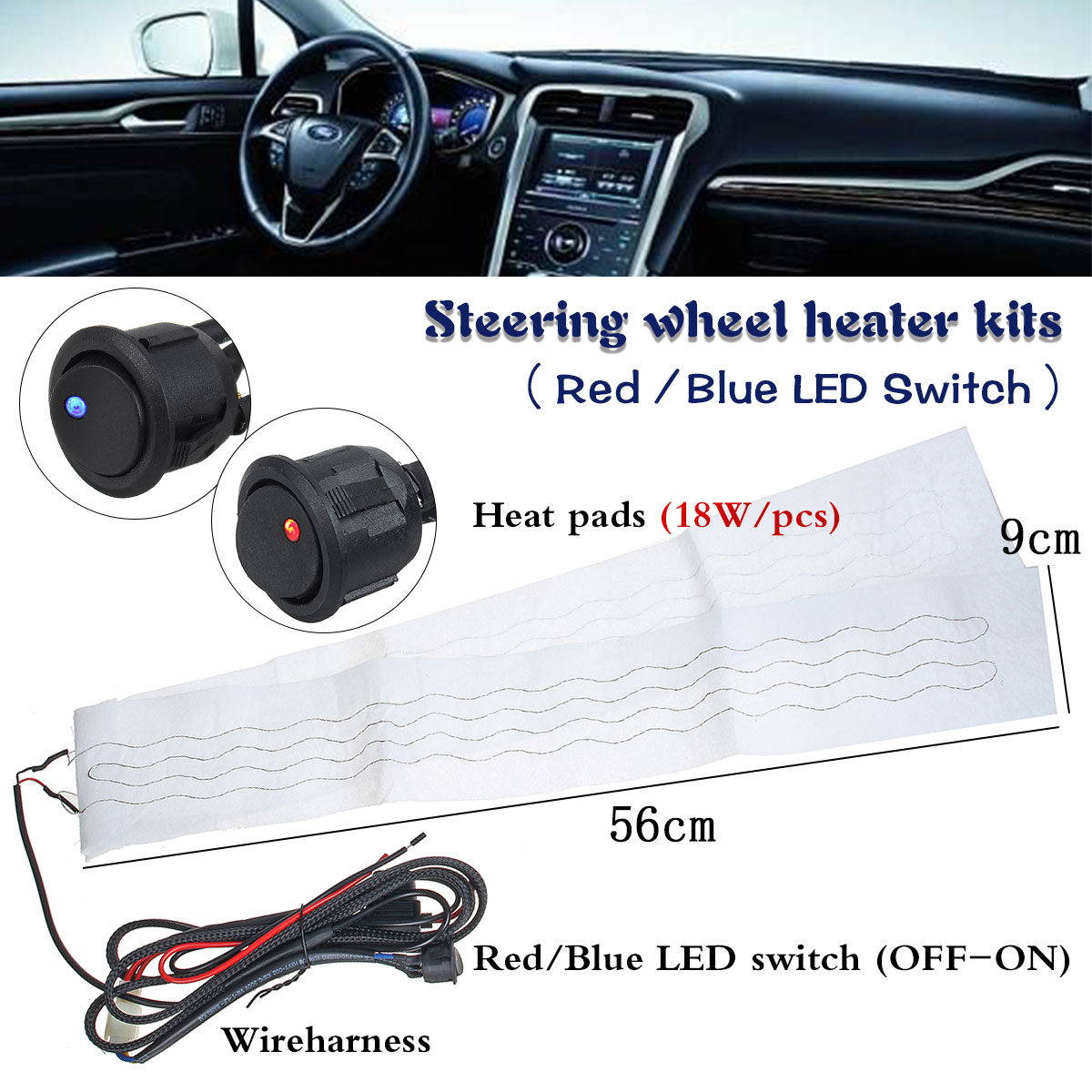Universal-Car-Front-Flocking-Cloth-Steering-Wheel-Heater-Kits-56cm-x-9cm-1629180